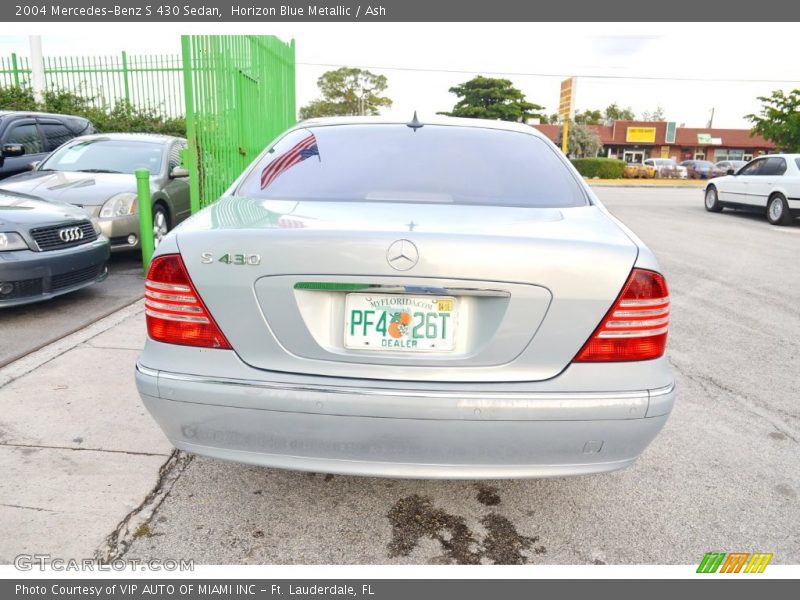Horizon Blue Metallic / Ash 2004 Mercedes-Benz S 430 Sedan