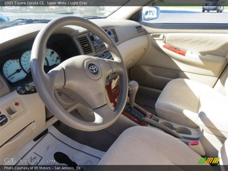 Super White / Light Gray 2003 Toyota Corolla CE