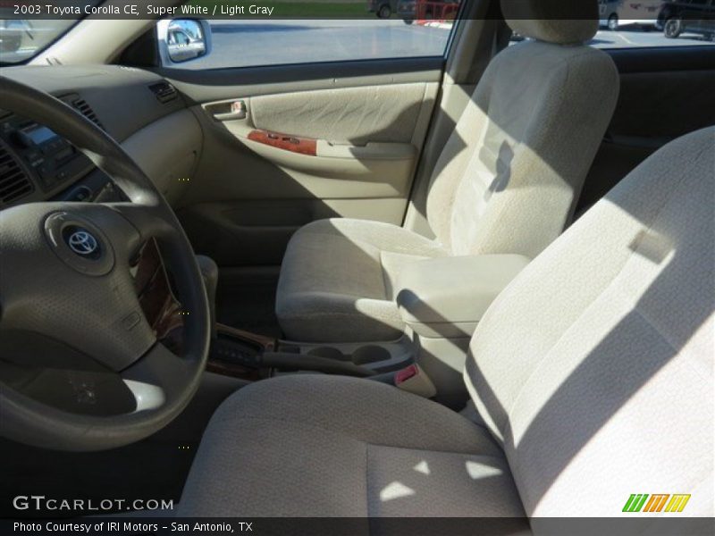 Super White / Light Gray 2003 Toyota Corolla CE