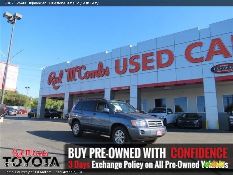Bluestone Metallic / Ash Gray 2007 Toyota Highlander