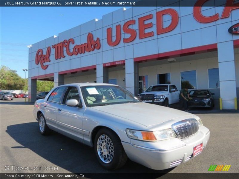 Silver Frost Metallic / Medium Parchment 2001 Mercury Grand Marquis GS