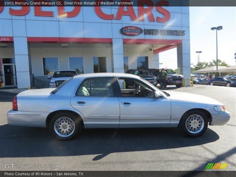 Silver Frost Metallic / Medium Parchment 2001 Mercury Grand Marquis GS