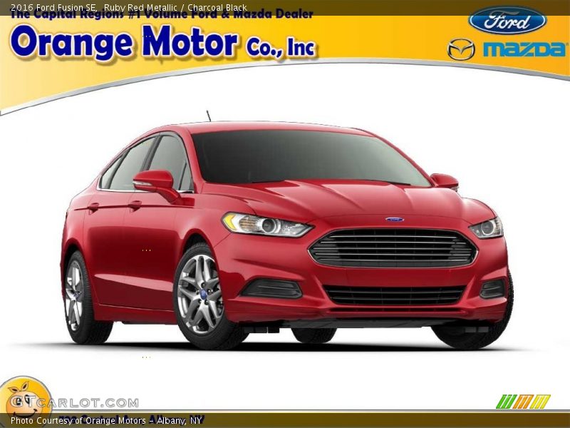 Ruby Red Metallic / Charcoal Black 2016 Ford Fusion SE