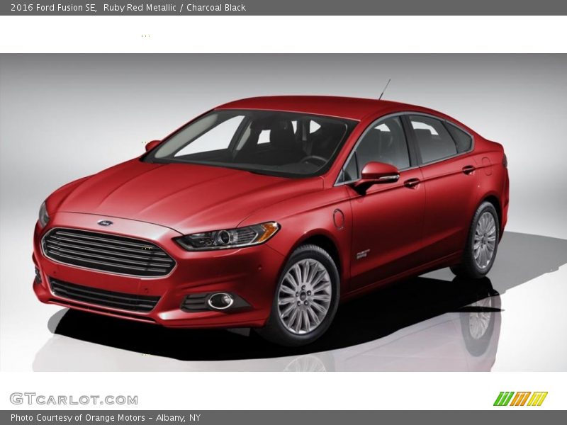 Ruby Red Metallic / Charcoal Black 2016 Ford Fusion SE
