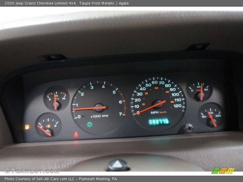 Taupe Frost Metallic / Agate 2000 Jeep Grand Cherokee Limited 4x4