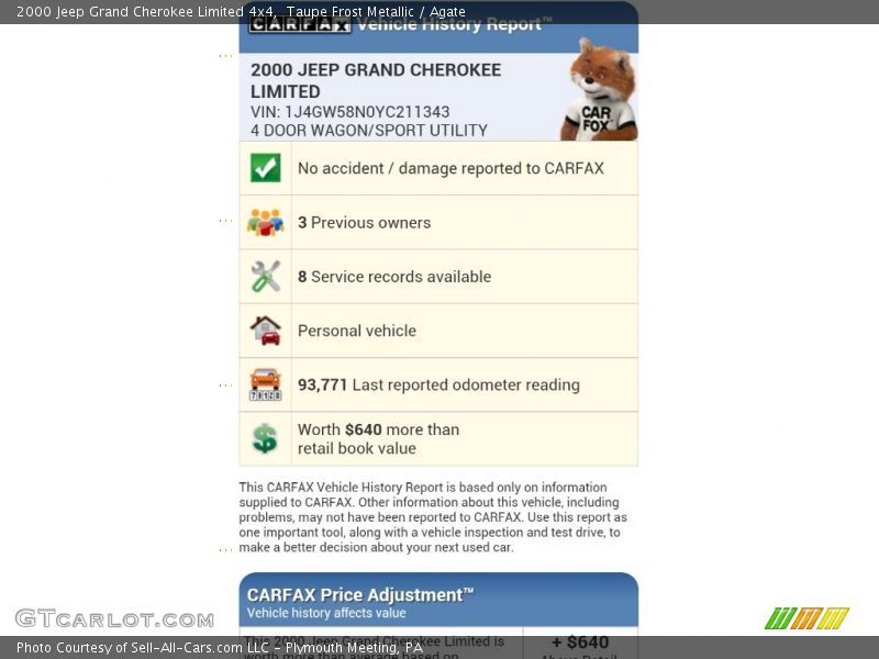 Taupe Frost Metallic / Agate 2000 Jeep Grand Cherokee Limited 4x4