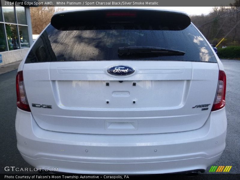 White Platinum / Sport Charcoal Black/Silver Smoke Metallic 2014 Ford Edge Sport AWD