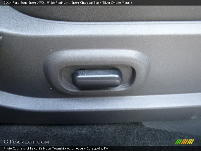 White Platinum / Sport Charcoal Black/Silver Smoke Metallic 2014 Ford Edge Sport AWD