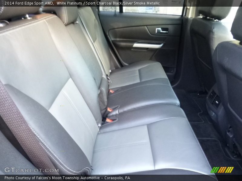White Platinum / Sport Charcoal Black/Silver Smoke Metallic 2014 Ford Edge Sport AWD
