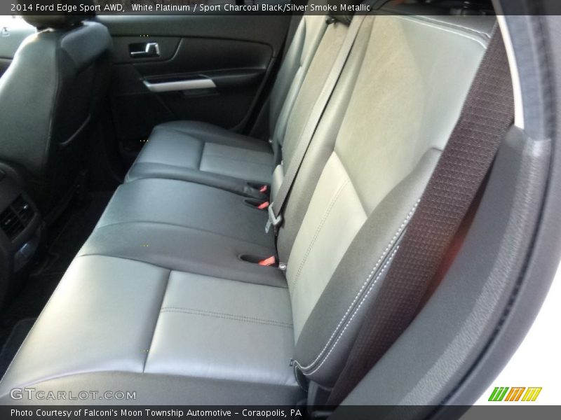 White Platinum / Sport Charcoal Black/Silver Smoke Metallic 2014 Ford Edge Sport AWD