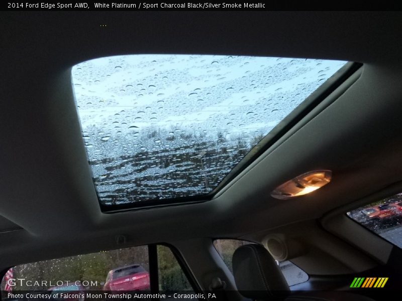 White Platinum / Sport Charcoal Black/Silver Smoke Metallic 2014 Ford Edge Sport AWD