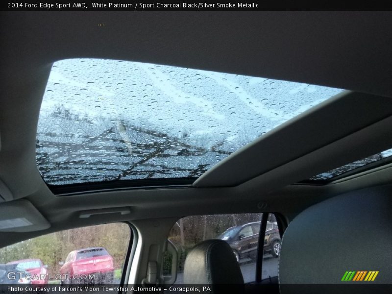 White Platinum / Sport Charcoal Black/Silver Smoke Metallic 2014 Ford Edge Sport AWD