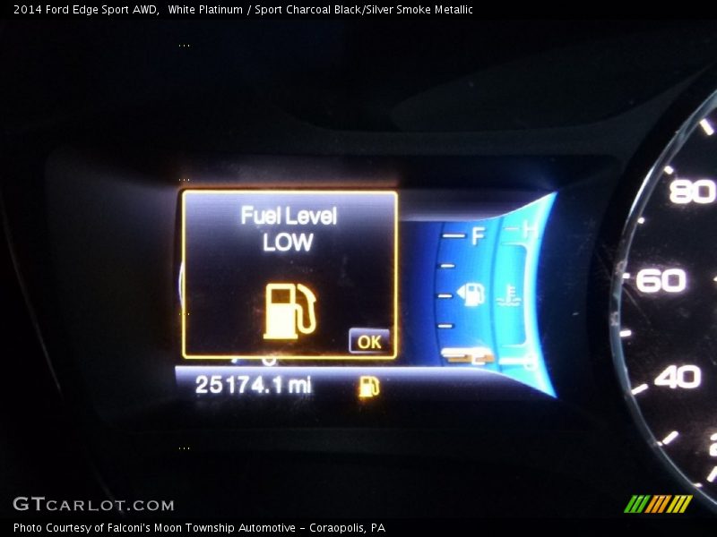 White Platinum / Sport Charcoal Black/Silver Smoke Metallic 2014 Ford Edge Sport AWD