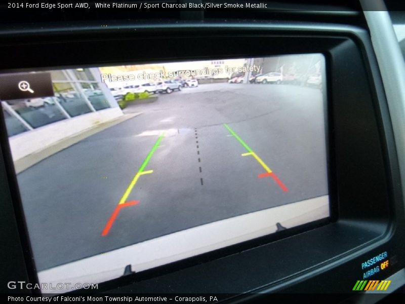 White Platinum / Sport Charcoal Black/Silver Smoke Metallic 2014 Ford Edge Sport AWD