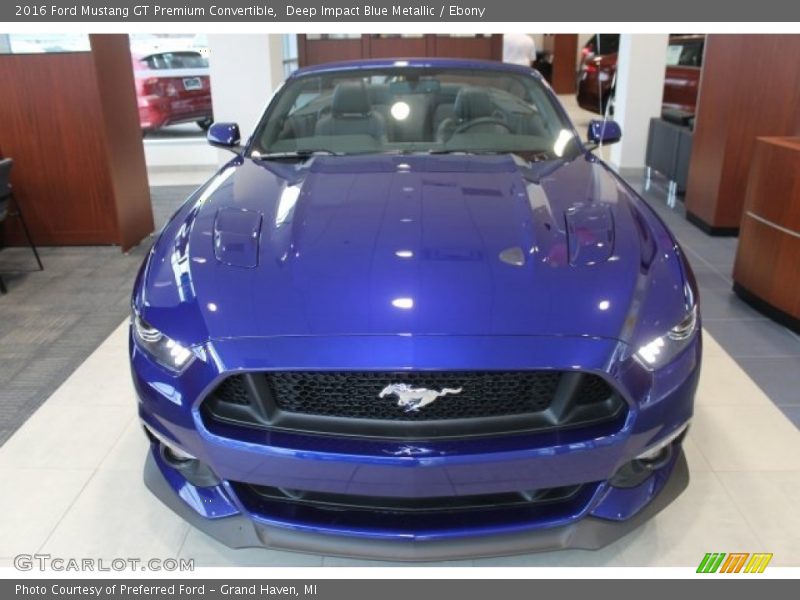 Deep Impact Blue Metallic / Ebony 2016 Ford Mustang GT Premium Convertible