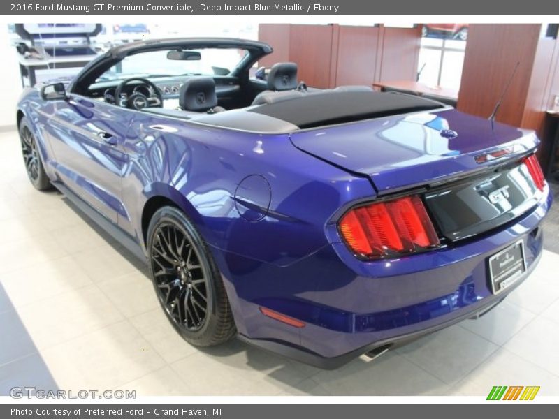 Deep Impact Blue Metallic / Ebony 2016 Ford Mustang GT Premium Convertible
