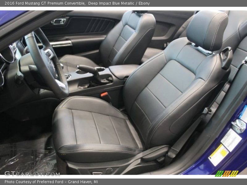 Front Seat of 2016 Mustang GT Premium Convertible
