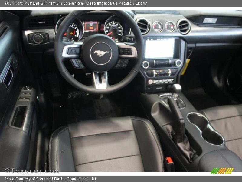 Ebony Interior - 2016 Mustang GT Premium Convertible 