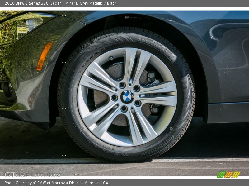 Mineral Grey Metallic / Black 2016 BMW 3 Series 328i Sedan