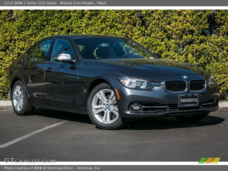 Mineral Grey Metallic / Black 2016 BMW 3 Series 328i Sedan