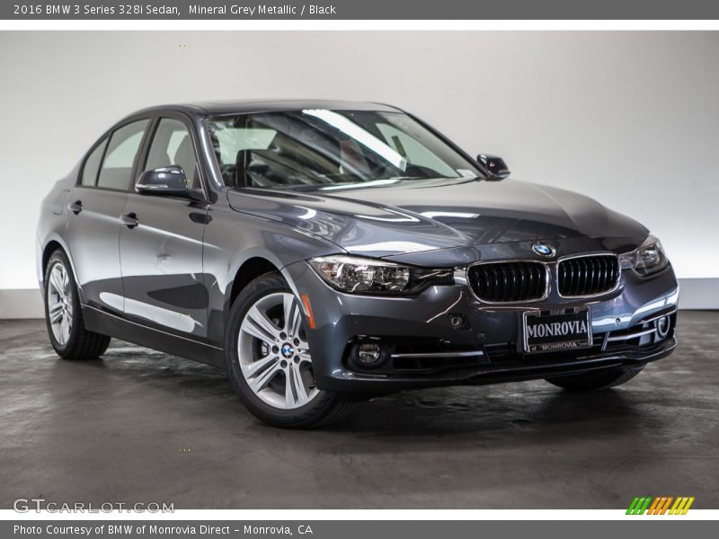 Mineral Grey Metallic / Black 2016 BMW 3 Series 328i Sedan