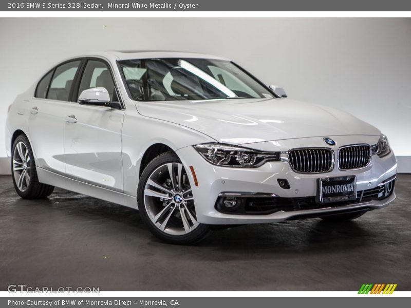 Mineral White Metallic / Oyster 2016 BMW 3 Series 328i Sedan