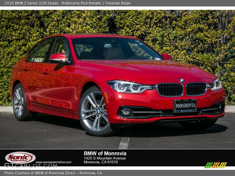 Melbourne Red Metallic / Venetian Beige 2016 BMW 3 Series 328i Sedan