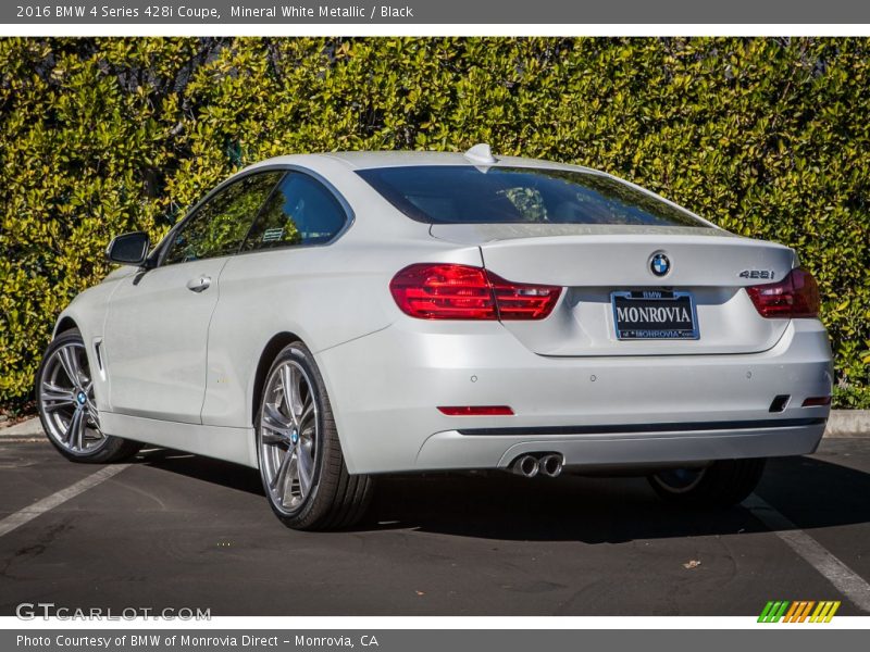 Mineral White Metallic / Black 2016 BMW 4 Series 428i Coupe