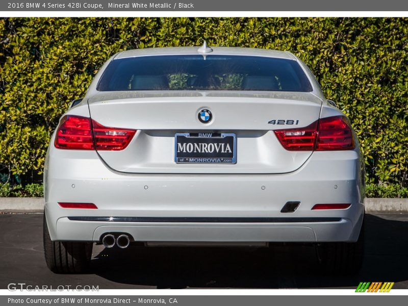 Mineral White Metallic / Black 2016 BMW 4 Series 428i Coupe
