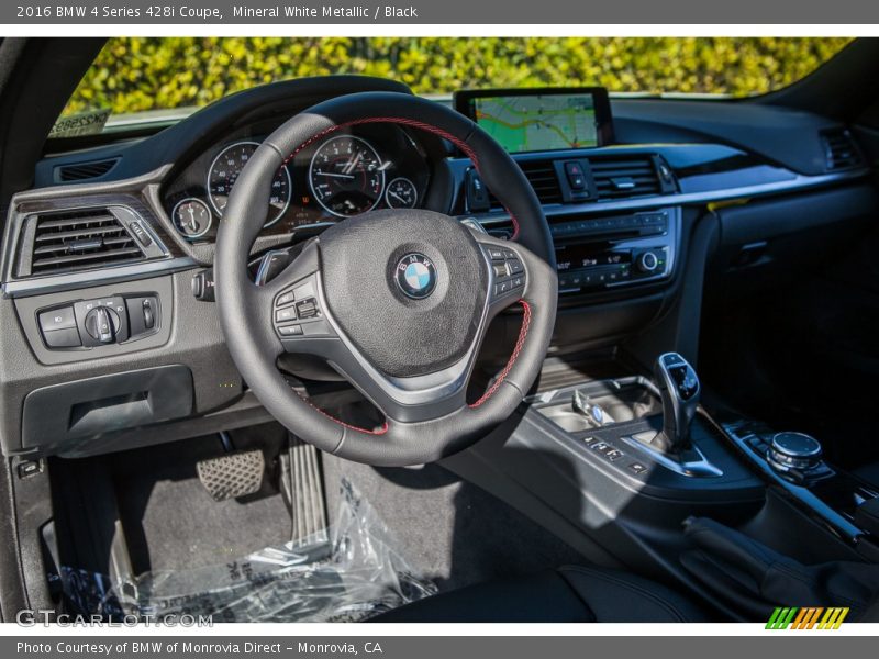 Mineral White Metallic / Black 2016 BMW 4 Series 428i Coupe