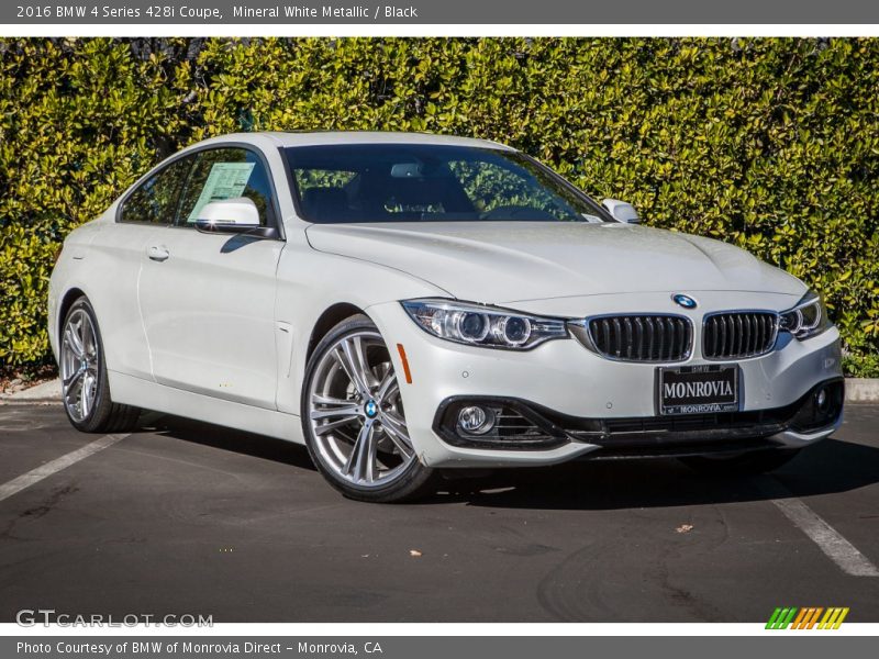 Mineral White Metallic / Black 2016 BMW 4 Series 428i Coupe