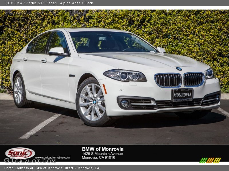 Alpine White / Black 2016 BMW 5 Series 535i Sedan