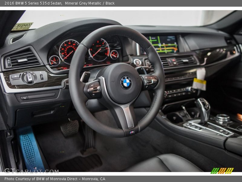 Mineral Grey Metallic / Black 2016 BMW 5 Series 535d Sedan