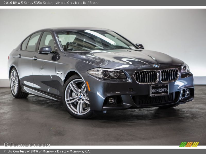Mineral Grey Metallic / Black 2016 BMW 5 Series 535d Sedan