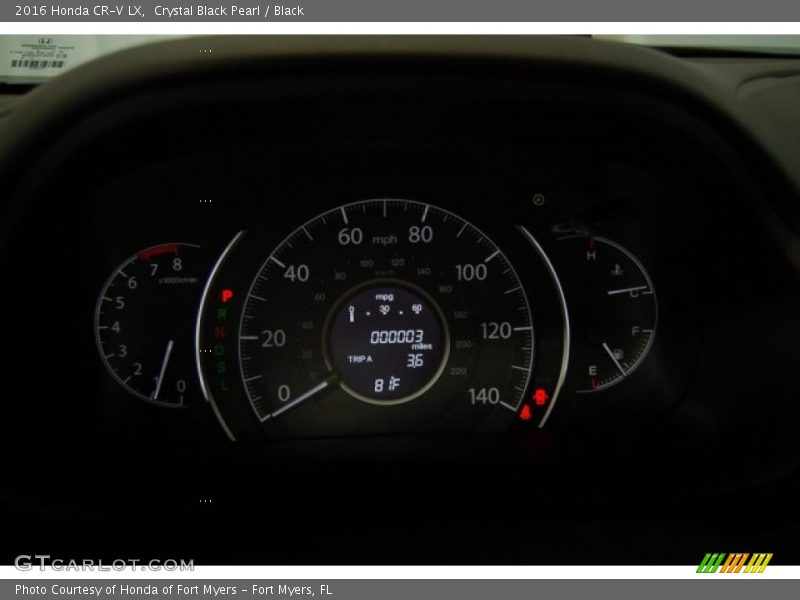 Crystal Black Pearl / Black 2016 Honda CR-V LX