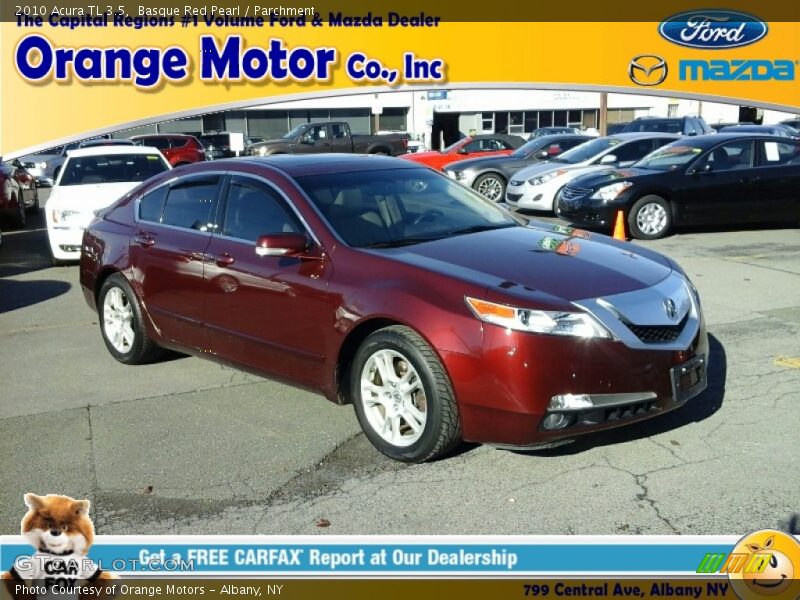 Basque Red Pearl / Parchment 2010 Acura TL 3.5