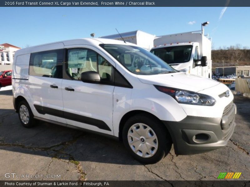 Frozen White / Charcoal Black 2016 Ford Transit Connect XL Cargo Van Extended