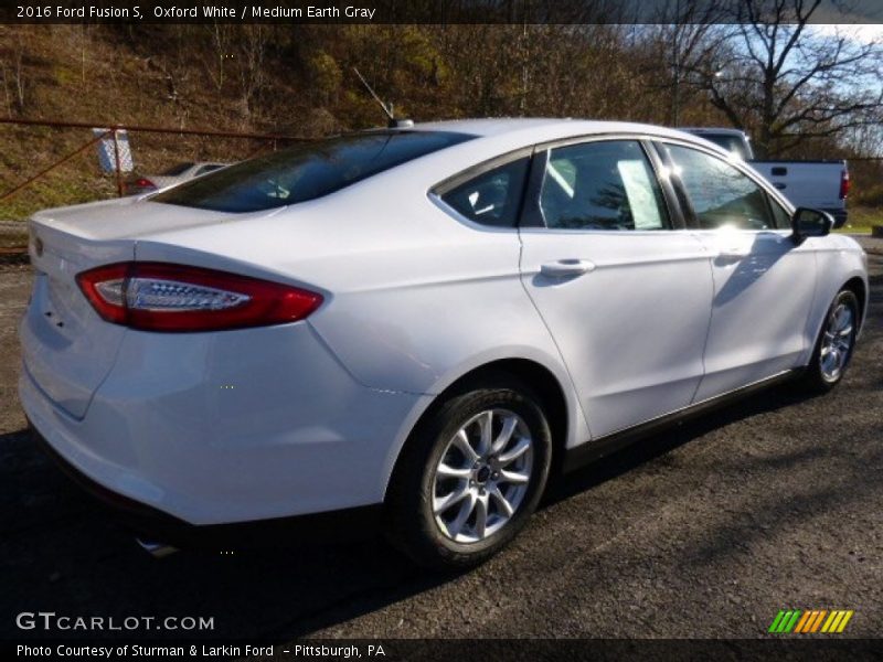 Oxford White / Medium Earth Gray 2016 Ford Fusion S
