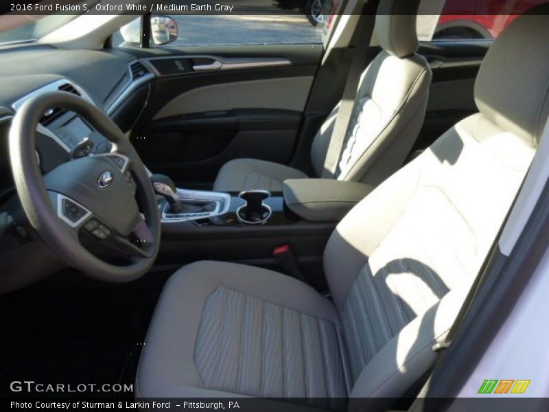 Oxford White / Medium Earth Gray 2016 Ford Fusion S