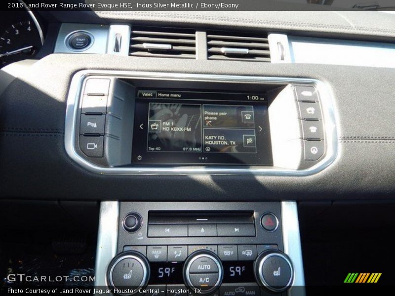 Indus Silver Metalllic / Ebony/Ebony 2016 Land Rover Range Rover Evoque HSE