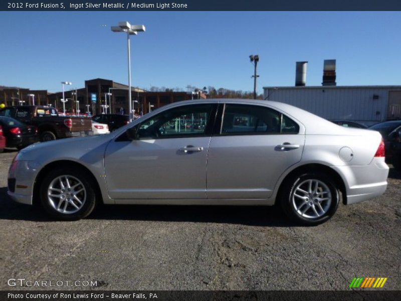 Ingot Silver Metallic / Medium Light Stone 2012 Ford Fusion S
