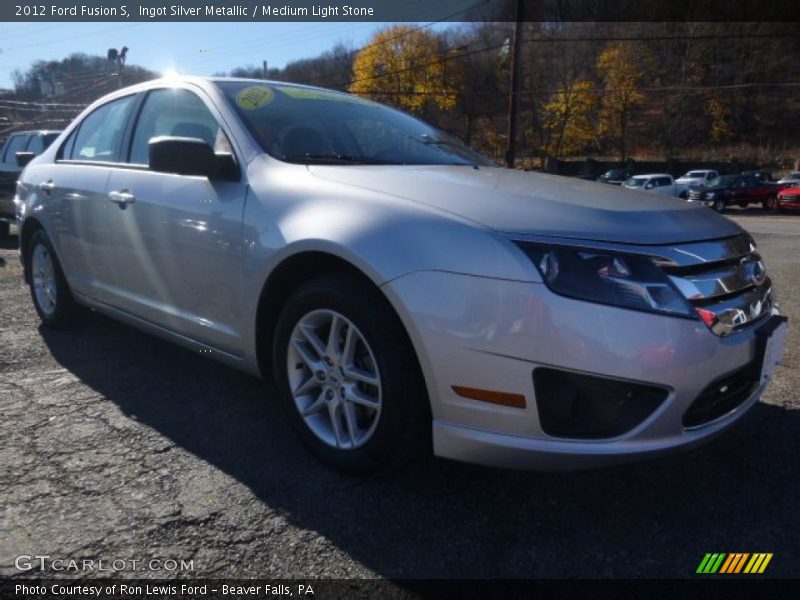 Ingot Silver Metallic / Medium Light Stone 2012 Ford Fusion S