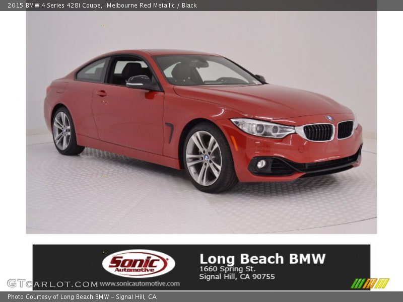 Melbourne Red Metallic / Black 2015 BMW 4 Series 428i Coupe