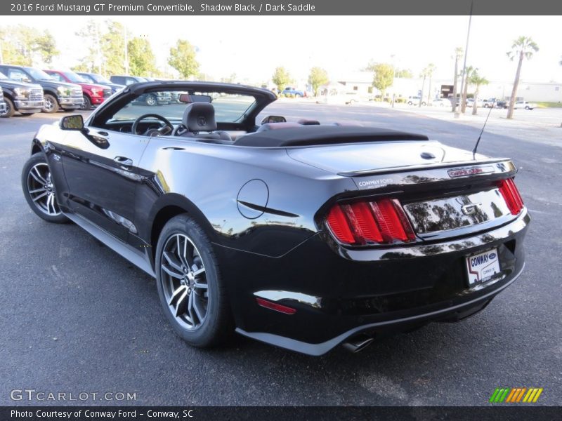 Shadow Black / Dark Saddle 2016 Ford Mustang GT Premium Convertible