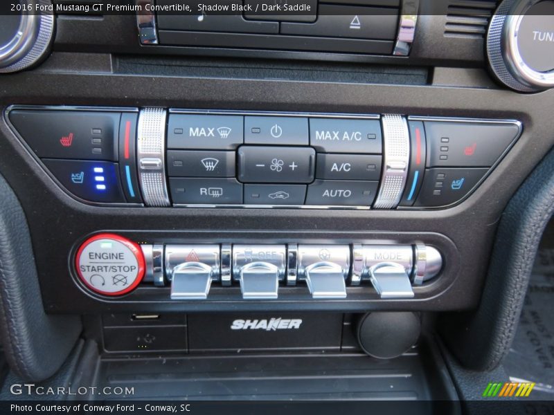 Controls of 2016 Mustang GT Premium Convertible