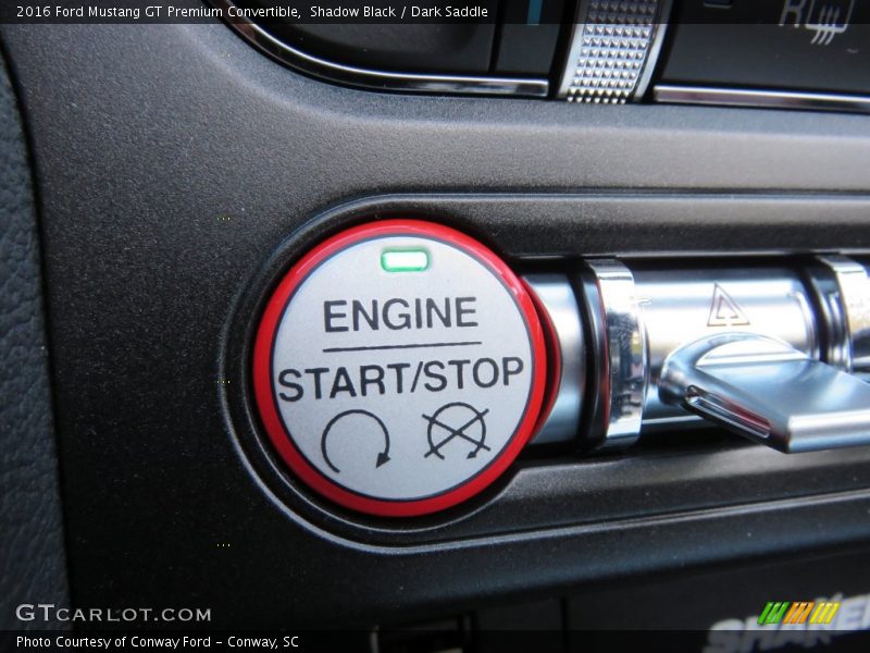 Controls of 2016 Mustang GT Premium Convertible