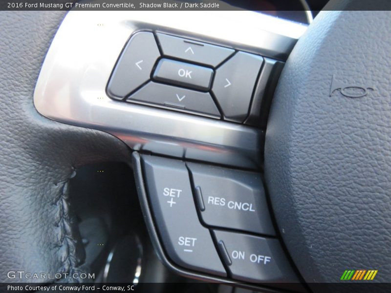 Controls of 2016 Mustang GT Premium Convertible