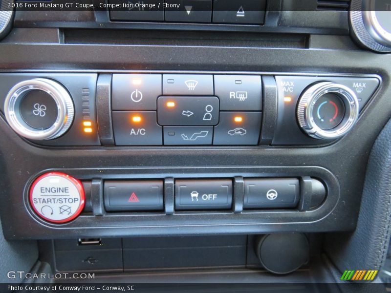 Controls of 2016 Mustang GT Coupe
