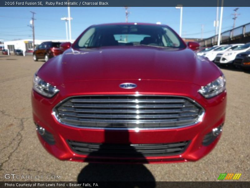 Ruby Red Metallic / Charcoal Black 2016 Ford Fusion SE