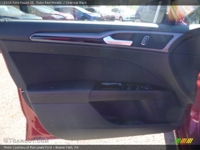 Ruby Red Metallic / Charcoal Black 2016 Ford Fusion SE